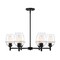 Designers Fountain Summer Jazz 6-Light Matte Black Transitional Shaded Chandelier for Dining Rooms D310M-6CH-MB - alternate 1